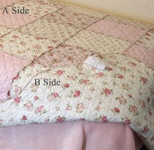 YongHo Original 100% coton rose Floral Patchwork réversible Vintage Shabby Chic matelassé couvre-<span class=keywords><strong>lit</strong></span> couvre-<span class=keywords><strong>lit</strong></span> pour chambre - Product Image 2