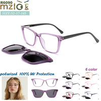 Mizilook Entrepôt RB6087-94 en stock TR90 Lunettes de soleil à paillettes Couleur violette Verres polarisés Design de luxe léger pour femmes