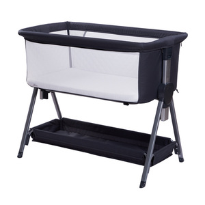 Cuna Portátil Plegable con Ruedas, Altura Ajustable, Diseño Minimalista para Niños - Product Image 1