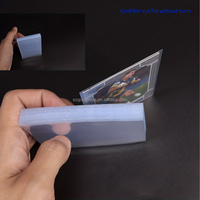 Vente en gros de cartes de visite standard transparentes en PP souple de 68*94mm et 66*91mm avec fermeture à clip pour cartes de visite