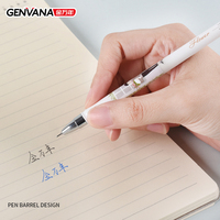 Lot de stylos gel GENVANA en gros, pointe fine 0,35 mm, design cartoon style Muji, 12 pièces/lot, stylos gel d'écriture pour étudiants pour l'école