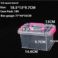 Boîtes en plastique pour 100 pièces dosettes à linge perles Portable ménage pratique Portable seaux et tambours en plastique