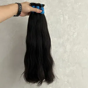 Extensiones de cabello humano capelli grezzi lisci morbidi non trasformati vergini all'ingrosso ondulado megahair Frete gratis pra Brasil