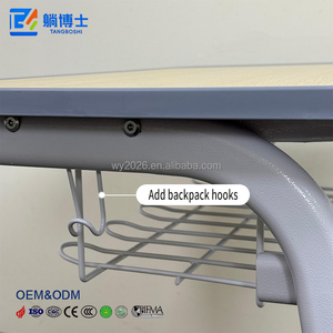 Ensemble de chaises de bureau de haute qualité avec panier à livres pour salle de lecture, salle de formation, salle de classe, bibliothèque, collège - Product Image 6