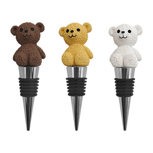 Christmas Wine Stoppers Resin Bear Shape Bottle Stopper For Holiday Gift Decorations - Product Image 2