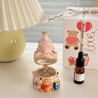 Diffuseur d'arômes en pierre Ours de Noël Arbre à Vœux, Parfum d'ambiance de luxe sans flamme, Cadeau d'anniversaire pour le meilleur ami