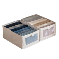 Sacs de rangement pour jeans, boîtes de rangement pour vêtements, sacs de rangement en lin pour vêtements, boîte de rangement pliable