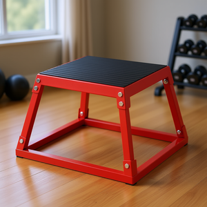 Plateforme de saut pliométrique en acier rouge de 12 pouces, antidérapante, pour fitness, agilité, entraînement à domicile, conditionnement physique et renforcement musculaire - Product Image 2