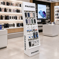 Rak Karton Multi-Hook Untuk Gadget Ponsel, Cetak HD, Beban Stabil Untuk Area Digital Supermarket