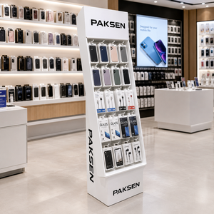 Expositor de cartón con múltiples ganchos para accesorios de teléfonos móviles, impresión HD, carga estable para áreas digitales de supermercados - Product Image 3