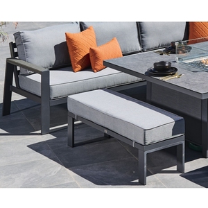 Fimous vườn nhôm góc sofa đặt lửa Pit Bảng bộ tối màu xám 9 chỗ ngồi firepit bảng - Product Image 3