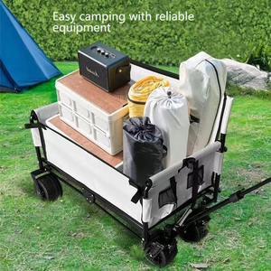 Chariot tout-terrain en alliage d'aluminium à quatre roues, capacité de charge de 330 lb, pliable, double accès pour le shopping en plein air, OEM - Product Image 4