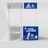 Tables promotionnelles légères en plastique personnalisables pour l'affichage publicitaire en intérieur et en extérieur