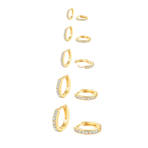 18K Gold Plated Brass Cartilage Cute Mini Thin <strong>Tragus</strong> <strong>Hoops</strong> Multiple Piercings Aretes <strong>Hoop</strong> Huggie Earrings Sets Trendy - Product Image 1