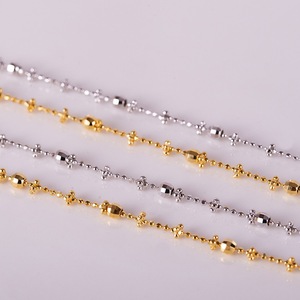 Collier en argent pur S925 avec perles en forme de fleur d'olivier, design élégant de niche française, vintage, tendance, chaîne de pull - Product Image 3