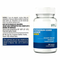 Comprimés d'iodure de potassium OEM 130 mg pour adultes – Soutien de la thyroïde, supplément quotidien d'iode, stimulant immunitaire