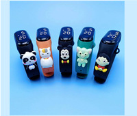 Jam Tangan Anak Grosir Fashion, Jam Tangan Digital LED Kartun untuk Anak-anak