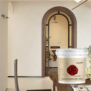 Enduit <span class=keywords><strong>de</strong></span> riz glutineux traditionnel ancien, respirant et régulateur d'humidité, pour la rénovation intérieure des villas, texture naturelle - Product Image 4