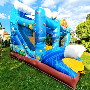 Castillo inflable Chateau Gonflable Ocean Park con tobogán, brincolín comercial para exteriores. - Product Image 3
