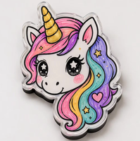 Aimant de réfrigérateur personnalisé en acrylique, épaisseur 3 mm, découpé sur mesure, motif dessin animé, support magnétique noir, vente en gros, décoration de cuisine