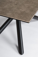 Vente en gros de meubles de salon de table extensible en céramique moderne et élégante table croisée en acier