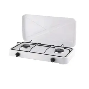 Portable extérieur ménage cuisson cuisinière à gaz en acier inoxydable brûleur cuisinière Double têtes cuisinière à gaz pour la cuisine camping