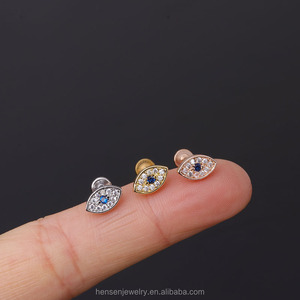 <span class=keywords><strong>Piercing</strong></span> de acero inoxidable con espalda plana, <span class=keywords><strong>piercing</strong></span> para oreja, hélice, rook - Product Image 6