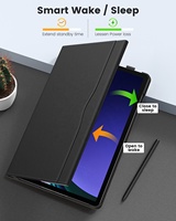 Étui pour tablette MoKo Premium en PU, support pliable multi-angle réglable, housse folio pour Samsung Galaxy Tab S9 PLUS 2023 12,4 pouces