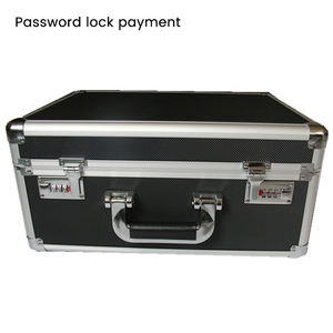 Boîte à outils de coiffeur en alliage d'aluminium Boîte à outils de <span class=keywords><strong>coiffure</strong></span> Ciseaux de rangement Mallette à outils de transport <span class=keywords><strong>Valise</strong></span> de barbier - Product Image 4