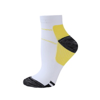 Chaussettes de compression tricotées pour soulager la douleur de la fasciite plantaire, antidérapantes, avec soutien de la voûte plantaire, soin de la cheville, chaussettes de course unisexes
