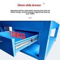 Banc d'atelier robuste en acier pour soudage et polissage, 4 tiroirs, modèle HS-65, 2000x1000x800mm, moule pour ponçage à l'eau