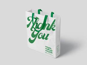 Sac d'épicerie réutilisable écologique personnalisé fourre-tout non tissé avec logo imprimé polypropylène PP produit promotionnel - Product Image 4