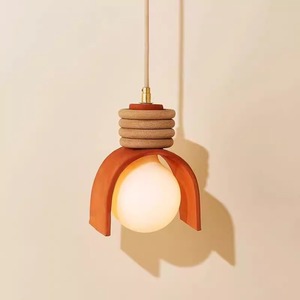 Nordic Minimalist Pendant <b>Light</b> E27 LED <b>Single</b> Head Chocolate Round Chandelier For Bedroom Living Room Restaurant Bar - Product Image 1