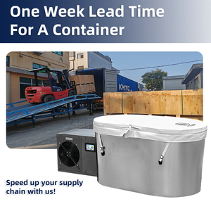 Baignoire à glace plongeante mobile en bois avec Wi-Fi Control Inox Ste Logo personnalisé Couleur Bain de glace portable Shiller 1 HP - Product Image 5