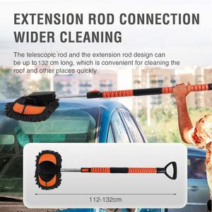 Spazzola per autolavaggio in microfibra Kit per mocio spugna per guanti con manico lungo Kit di forniture per la pulizia dell'auto spolverino per il lavaggio degli attrezzi per auto <span class=keywords><strong>accessori</strong></span> - Product Image 3