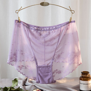 Vrouwen Ondergoed Plus Size Vrouwen Slips Vet Vrouwen Lace Lingerie Ondergoed Transparante Slipje Hipster Nylon + Katoen + Spandex - Product Image 4