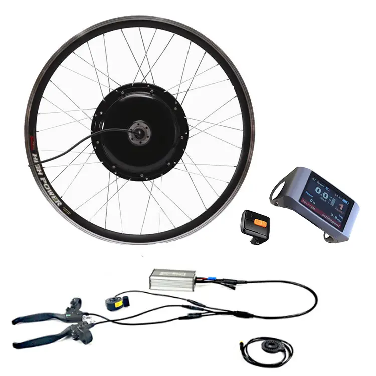 Rueda de bicicleta eléctrica con certificación CE, parte trasera/delantera, fácil de montar, Kit de conversión de bicicleta eléctrica 48V750W