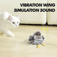 Jouet pour chat interactif rechargeable par USB, best-seller du fabricant, jouet pour chaton avec plume simulée, chant et toucher