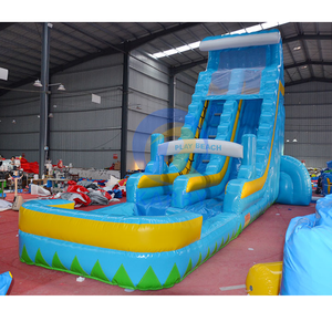 Grand toboggan aquatique gonflable en PVC commercial pour adultes - Utilisation à domicile et commerciale, thème marin, toboggan aquatique long - Product Image 3