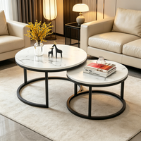 Table d'appoint minimaliste moderne créative et mobile, table basse carrée élégante en fer et métal pour salon