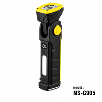 Lampe de travail LED rechargeable multifonctionnelle avec tête rotative, lampe d'inspection tactique étanche