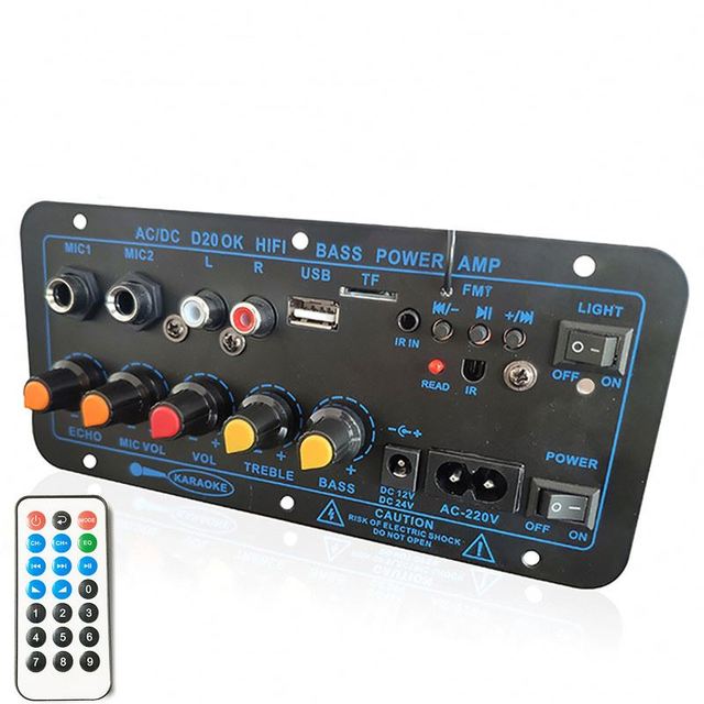 D20 Max 200W BT Amplifier Board Subwoofer Stereo Amplificador Board Bass Hifi Dual Microphone Audio Amplifier Board
