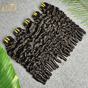 Burmese Curly Bundles menschliches Haar Raw Donor Unverarbeitete Webhaar verlängerungen 12A <span class=keywords><strong>Virgin</strong></span> Hair Bouncy Spiral Curly Bundles - Product Image 4