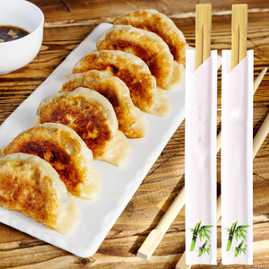 ตะเกียบไม้ไผ่พร้อมกระดาษกำหนดเองแขน OPP เป็นมิตรต่อสิ่งแวดล้อมผลิตจากโรงงาน - Product Image 4