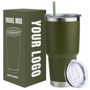 Vaso Térmico de Viaje Personalizado con Logotipo, de Acero Inoxidable de 30 oz, Doble Pared, Aislado al Vacío, con Tapa, Libre de BPA, a Prueba de Fugas - Product Image 1