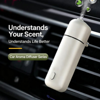 Diffuseur d'arômes USB rechargeable pour voiture, clip de ventilation, humidificateur, purificateur d'air, fonctionnement silencieux 35 dB, huile essentielle