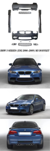 Alta calidad PP + fibra de carbono Tail Throat 2005-2012 parachoques de coche E90 E92 E93 reacondicionado M3 M4 Kit de carrocería para <span class=keywords><strong>BMW</strong></span> <span class=keywords><strong>Serie</strong></span> 3 - Product Image 6