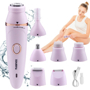 Solimpia HT-518 Rasoirs électriques 7-en-1 pour femmes, tondeuse bikini et épilateur corps entier, rechargeable par USB, garantie 1 an, cadeau - Product Image 3