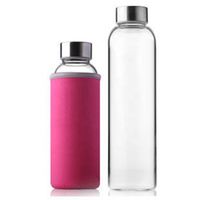 Botella de Agua de Vidrio Borosilicato Duradera de Alta Calidad, Ecológica, Reutilizable, con Logotipo Personalizado, Tapa con Bisagras, Resistente al Calor -30-150