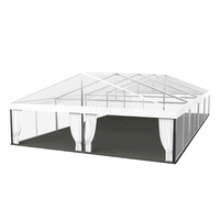 Chapiteau de luxe de mariage d'église de cérémonie de tente de banquet d'événements de mariage avec le toit et la paroi latérale clairs